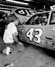 Richard Petty with his crew chief, Dale Inman, before the 1988 Pepsi Firecracker at Daytona. Source: Getty